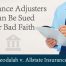 Insurance Adjuster Sued