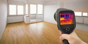 Thermal imaging to detect moisture