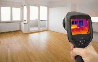 Thermal imaging to detect moisture